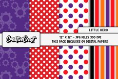 Little Hero Digital Papers, scrapbooking backgrounds designs Product Image 1