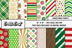 Christmas Digital Papers, scrapbooking backgrounds designs Product Image 1