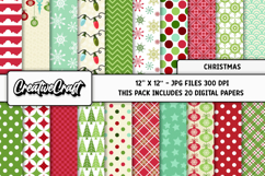 Christmas Digital Paper, christmas digital scrapbooking Product Image 2