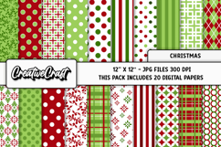 Christmas Digital Paper, christmas digital scrapbooking Product Image 1