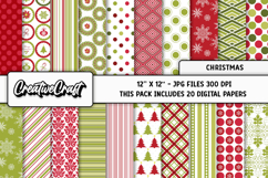 Christmas Digital Paper, christmas digital scrapbooking Product Image 2