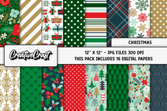 Christmas Digital Paper, christmas digital scrapbooking Product Image 2