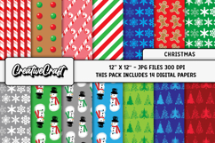 Christmas Digital Paper, christmas digital scrapbooking Product Image 2