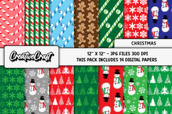 Christmas Digital Paper, christmas digital scrapbooking Product Image 1