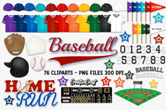 Baseball Digital Paper and Clipart png, Baseball clipart Product Image 3