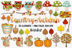 Autumn Fall Digital Paper and Clipart png, autumn clipart Product Image 3