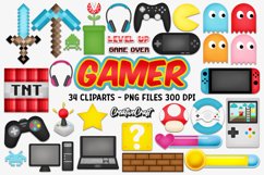 Videogame Clipart, video game clipart graphic, illustrations Product Image 2