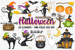 Halloween Digital Paper and Clipart png, halloween clipart Product Image 3