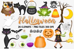 Halloween Clipart, halloween graphic design, illustrations Product Image 1
