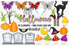 Halloween Digital Paper and Clipart png, halloween clipart Product Image 3