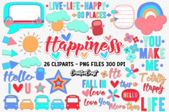 Groovy Retro Clipart, retro graphic design, illustrations Product Image 1