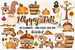 Autumn Fall Digital Paper and Clipart png, autumn clipart Product Image 3