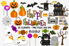 Halloween Digital Paper and Clipart png, halloween clipart Product Image 3