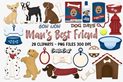Pet Dog Digital Paper and Clipart png, Pet Dog clipart Product Image 3