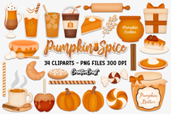 Autumn Fall Digital Paper and Clipart png, autumn clipart Product Image 3