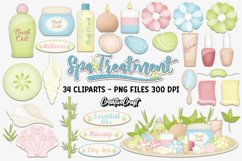 Spa Salon Clip Art, beauty salon clipart, spa illustration Product Image 2