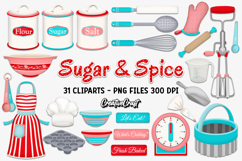 Kitchen Digital Paper and Clipart png, Sugar illustration Product Image 3