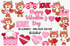 Valentine Day Digital Paper and Clipart png, illustration Product Image 3
