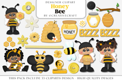 Honeybee png Clipart, honey bee graphic, forest illustration Product Image 2