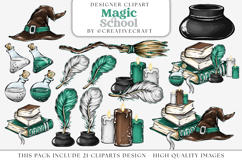 Wizard Magic School PNG clipart, magic school illustrations Product Image 2