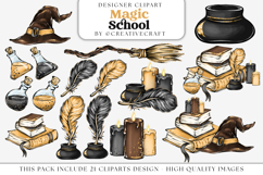 Wizard Magic School PNG clipart, magic school illustrations Product Image 2
