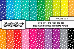 Colors Dots Digital Papers, scrapbooking backgrounds designs Product Image 1