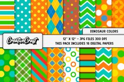 Dinosaur Colors Digital Papers, scrapbooking papers designs Product Image 1