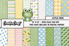 Little Frog Digital Papers, scrapbooking backgrounds designs Product Image 1