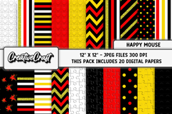 Happy Mouse Digital Papers, scrapbooking backgrounds designs Product Image 2