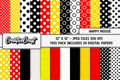 Happy Mouse Digital Papers, scrapbooking backgrounds designs Product Image 2
