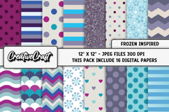 Frozen Inspired Digital Papers, scrapbooking papers designs Product Image 1