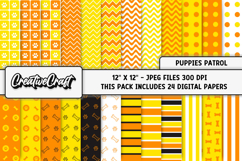 Puppies Patrol Digital Papers, scrapbook backgrounds designs Product Image 2