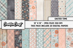 Easter Day Digital Paper, happy easter graphic, illustration Product Image 1