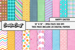 Easter Day Digital Paper, happy easter graphic, illustration Product Image 2