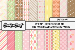 Easter Day Digital Paper, happy easter graphic, illustration Product Image 1