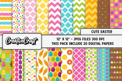 Easter Day Digital Paper, happy easter graphic, illustration Product Image 2