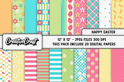 Easter Day Digital Paper, happy easter graphic, illustration Product Image 2
