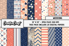 Wedding Digital Paper, wedding digital scrapbook, graphics Product Image 2