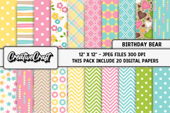 Birthday Girl Digital Paper, birthday graphic, illustratrion Product Image 2