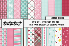Baptism Angel Digital Paper, scrapbook, backgrounds designs Product Image 2