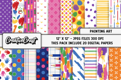 Back To School Digital Paper, school supplies, illustrations Product Image 1