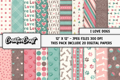 Pet Dog Digital Papers, digital scrapbooking designs Product Image 2