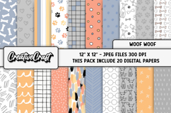 Pet Dog Digital Papers, digital scrapbooking designs Product Image 2