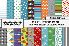 Outer Space Digital Papers, stars digital scrapbook designs Product Image 2