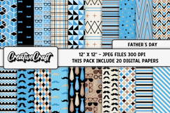 Father’s Day digital paper, father’s Day digital scrapbook Product Image 2