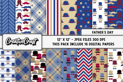 Father’s Day digital paper, father’s Day digital scrapbook Product Image 2