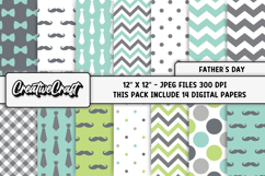 Fathers Day digital paper, fathers day graphic, illustration Product Image 1