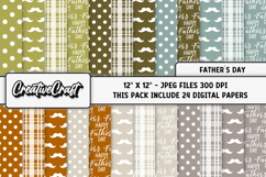 Fathers Day digital paper, fathers day graphic, illustration Product Image 2