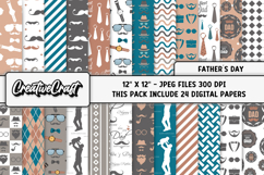 Fathers Day digital paper, fathers day graphic, illustration Product Image 1