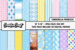 Cinderella Princess Digital Papers, scrapbooking designs Product Image 2